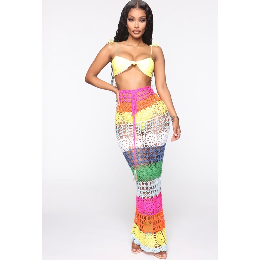 Fashion Nova’ Bahama Baby Crochet Skirt